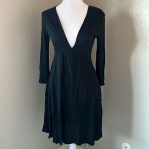 Urban Outfitters 3/4 inch sleeve V-neck cotton jersey knit dress.